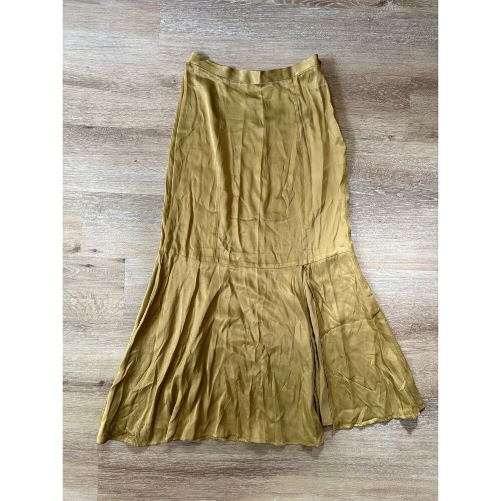 Free people satin midi skirt